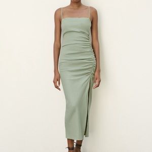 Zara Draped Midi Dress - Size Small - Worn Once